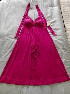 Hot pink Soma halter dress NWT